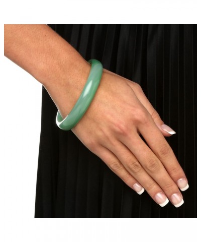 PalmBeach Genuine Green Agate Bangle Bracelet (13mm), 8.5 inches $29.89 Bracelets