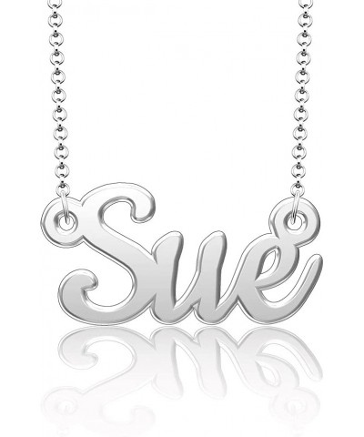 Custom Name Necklace Personalized 18K Gold Plated Nameplate Initial Necklaces Gift for Women Sue $15.90 Necklaces