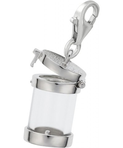 Capsule Charm with Lobster Claw Clasp, Charms for Bracelets and Necklaces Sterling Silver $33.38 Bracelets