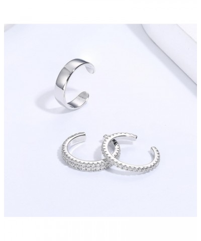 3PCS Adjustable Toe Rings for Women Silver Tone Minimalist Open Toe Rings Set Open Tail Ring Band Summer Beach Foot Jewelry $...