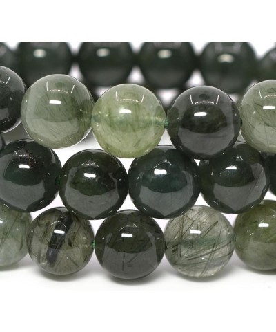 Gemstone Crystals Chakra Beads Bracelet Reiki Crystal Healing 10mm Round Stretchable Bracelet for Her Gift Green Rutilated Qu...