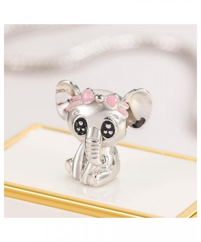 Women 925 Sterling Silver Bracelet Cute Tiny Animal Elephant Charm Dainty Handmade Bracelet For Girl Lobster Clasp Snake Chai...