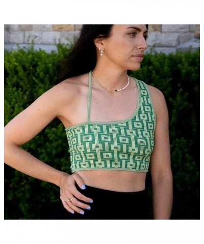 Baroque Pearl Curb Chain Necklace | Half Pearl Half Chain Choker Necklace with Emerald Green Pendant 15''+2'' Extender $15.65...