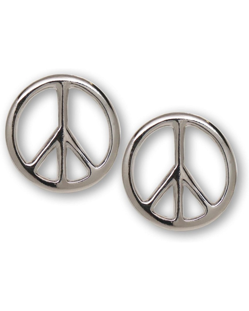 Peace Sign Hippie -Two Pack Jacket or Hat Pins Polished Silver Finish Pewter $8.84 Brooches & Pins