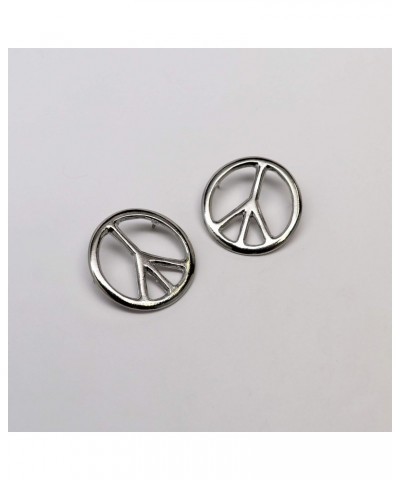 Peace Sign Hippie -Two Pack Jacket or Hat Pins Polished Silver Finish Pewter $8.84 Brooches & Pins