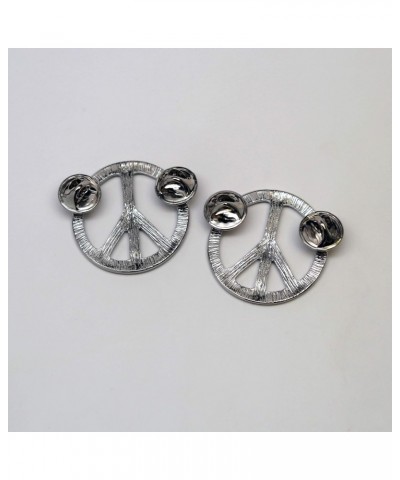 Peace Sign Hippie -Two Pack Jacket or Hat Pins Polished Silver Finish Pewter $8.84 Brooches & Pins