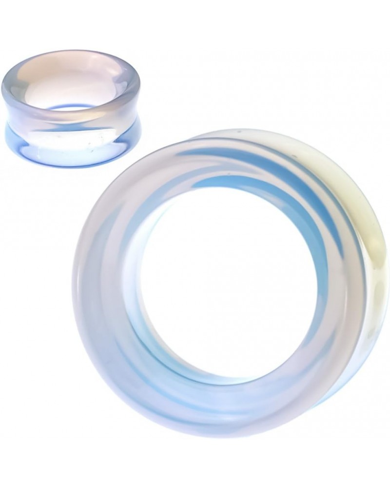 SoScene Hollow Tunnels Opalite Organic Stone Ear Plugs Gauges Sold in Pairs 22MM-7/8 INCH $8.83 Others