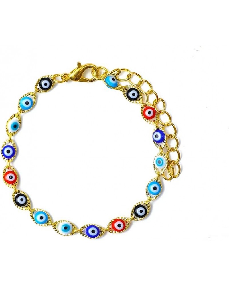 Evil Eye Bracelets for Women,Luckly Blue Eye Link Bracelet,14K Gold Plated Evil Eye Chain Bracelet for Girls,Evil Eye Jewelry...