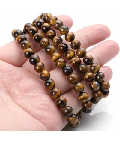 Tibetan 6mm 8mm 108 Natural Tiger Eye Gemstone Beads Prayer Mala Bracelet Necklace 8mm Beads $11.00 Necklaces