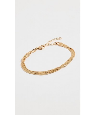 Women's Layered Snake Bracelet Gold $36.00 Bracelets