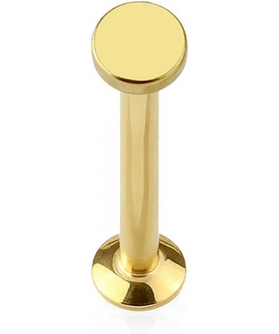 Round Top Internally Threaded 316L Surgical Steel Labret, Monroe Stud (Sold per Piece) L: 5/16" (8mm) Ball: 3mm Gold $9.17 Bo...