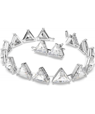 Ortyx, Earrings and Bracelet Crystal Jewelry Collection, Clear Crystals, Rhodium Finish Triangle Cut Crystal Bracelet $42.71 ...