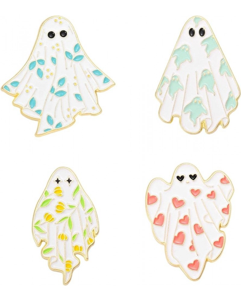 1/4pcs Halloween Cute Ghost Enamel Brooch Pin, Gothic Badges Halloween Pins, Enamel Love Heart Leaf Ghost Pins Jewelry Gifts ...