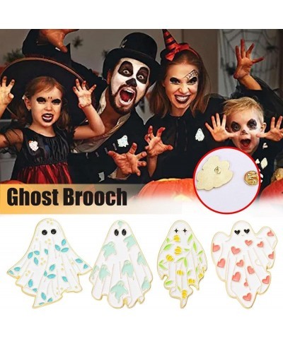 1/4pcs Halloween Cute Ghost Enamel Brooch Pin, Gothic Badges Halloween Pins, Enamel Love Heart Leaf Ghost Pins Jewelry Gifts ...