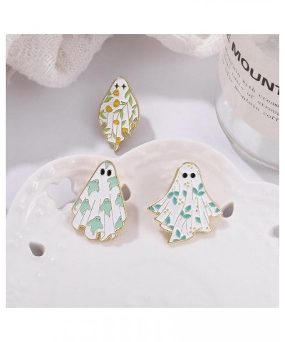 1/4pcs Halloween Cute Ghost Enamel Brooch Pin, Gothic Badges Halloween Pins, Enamel Love Heart Leaf Ghost Pins Jewelry Gifts ...