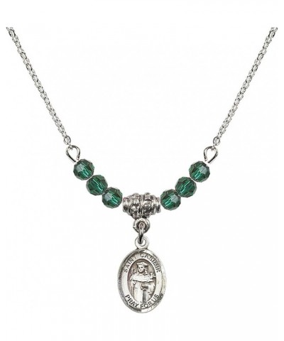 May Birth Month Bead Necklace with Catholic Patron Saint Petite Charm, 18 Inch Saint Casimir of Poland $32.51 Necklaces