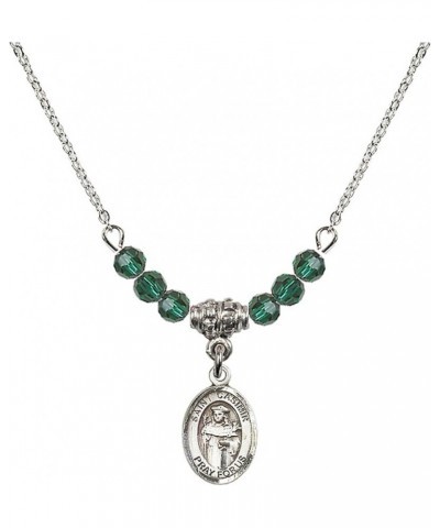 May Birth Month Bead Necklace with Catholic Patron Saint Petite Charm, 18 Inch Saint Casimir of Poland $32.51 Necklaces