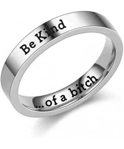 Be Kind of A Bitch Ring, Inspirational Friendship Ring for Women, Funny Sayings Ring, Motivational Jewelry Gift for Sisters, ...