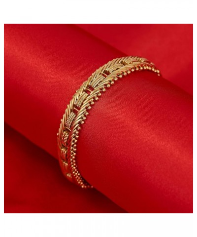 9.5mm Designer Mesh Ladies Bracelet 24k Gold Plated for Women Gold 8 inches $30.80 Bracelets