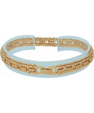 9.5mm Designer Mesh Ladies Bracelet 24k Gold Plated for Women Gold 8 inches $30.80 Bracelets