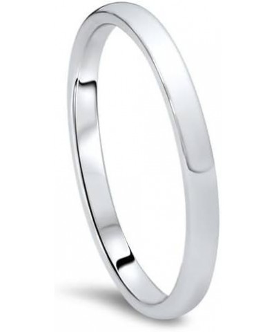 2mm Dome High Polished Wedding Band 10K White Gold $35.95 Bracelets