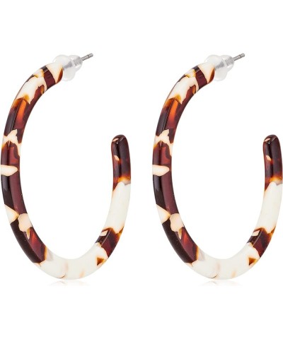 40mm Madina Resin Hoop Earrings Moo $14.51 Earrings