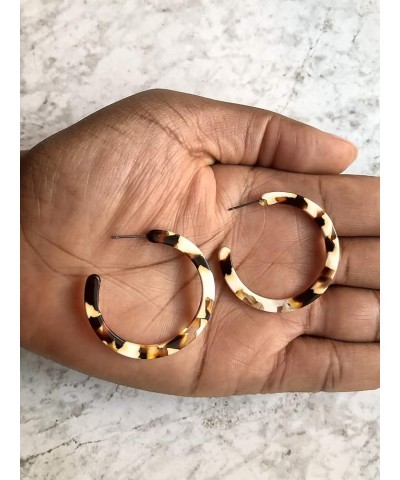 40mm Madina Resin Hoop Earrings Moo $14.51 Earrings