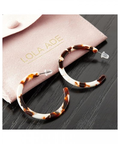 40mm Madina Resin Hoop Earrings Moo $14.51 Earrings