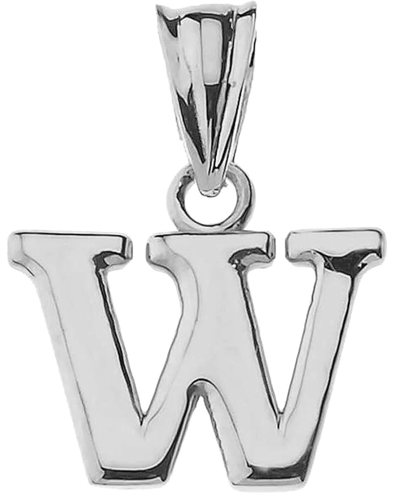 14K White Gold Fine Mini Dangling Initial A-Z Charm 1/2" Pendant - Choice of Initial Letter W $34.09 Pendants