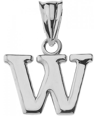 14K White Gold Fine Mini Dangling Initial A-Z Charm 1/2" Pendant - Choice of Initial Letter W $34.09 Pendants