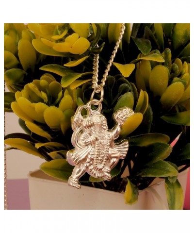 Spiritual Pendant Locket with Chain Necklace For Men And Women Stainless Steel Silver Hanuman ji $7.14 Necklaces