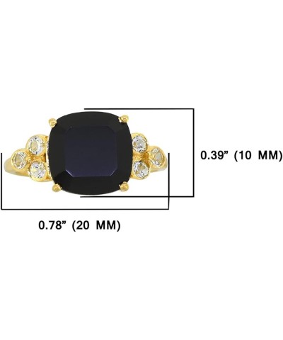 18kt Gold Over 925 Silver Black Onyx Amethyst Women's Engagement Ring Black Onyx $18.80 Rings