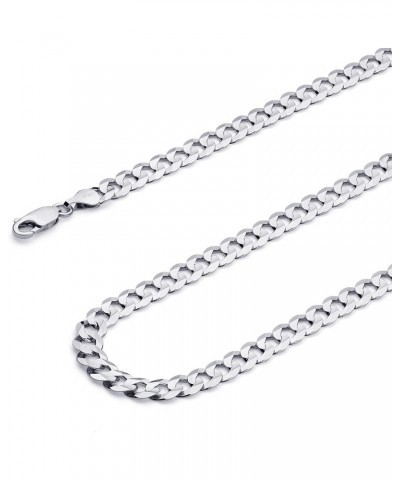 14K Solid Gold Cuban Link Curb Chains (Select Options) 22 Inches White Gold $399.52 Bracelets