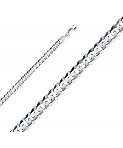 14K Solid Gold Cuban Link Curb Chains (Select Options) 22 Inches White Gold $399.52 Bracelets