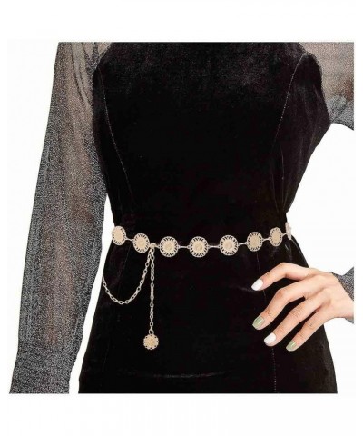 Chain Belt for Women Dress Belts Metal Waist Chain Fashion Body Belly Chain for Jeans Layered Pendant Body Chain B-silver $9....