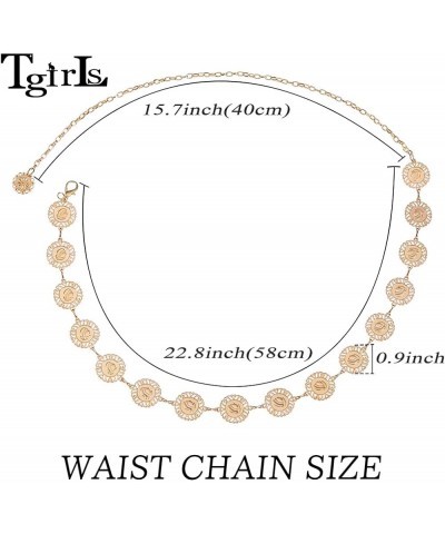 Chain Belt for Women Dress Belts Metal Waist Chain Fashion Body Belly Chain for Jeans Layered Pendant Body Chain B-silver $9....