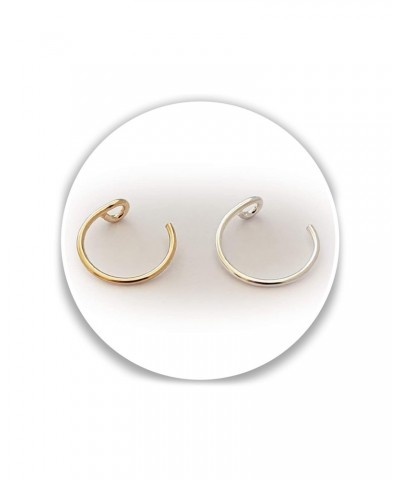 Set of 2 Faux Clip-On Nose Rings 20g - 925 Sterling Silver & 14k Gold Filled - No Piercing Needed Nose Ring $8.39 Body Jewelry