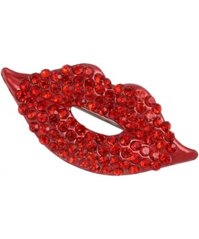 Sexy Mouth Red Color Rhinestone Lips Brooch and Pin 4 $8.87 Brooches & Pins