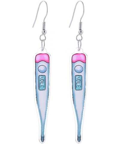 International Nurse Day Earrings Lightweight Acrylic Capsule-Shaped Pill Medical Stethoscope Needle Dangle Drop Earring for W...