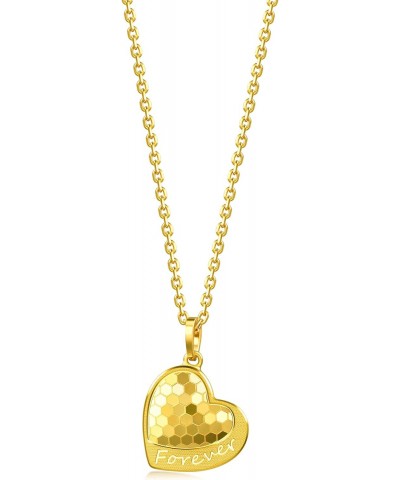 999.9 24K Gold Price-by-Weight 2.24g Gold Dazzling Mirror Gold Heart Pendant for Women 93170P | [Not Include the Necklace] $1...