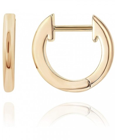 14K Gold Plated, Gold Vermeil, S925 Sterling Silver Cuff Earrings Huggie Stud | Small Hoop Earrings for Women Yellow Gold $9....