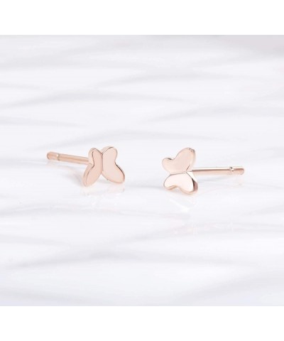 Butterfly Earrings Sterling Silver Tiny Butterfly Stud Earrings for Women Gold Minimalist Earrings Dainty Hypoallergenic Earr...