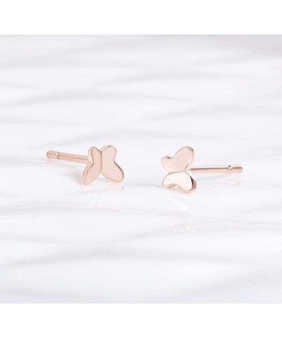 Butterfly Earrings Sterling Silver Tiny Butterfly Stud Earrings for Women Gold Minimalist Earrings Dainty Hypoallergenic Earr...