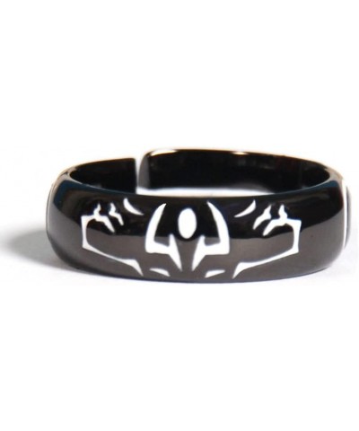 Engraved Ring for Men Women Open Band Adjustable Jewelry Accessory Black Band $9.49 Rings