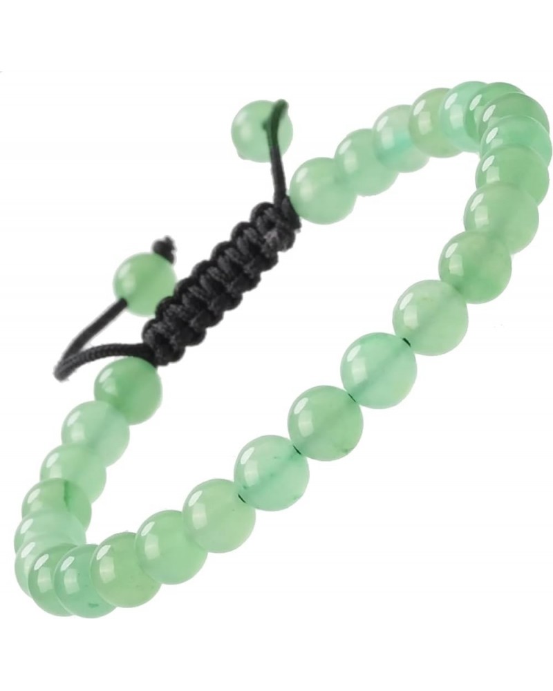 Natural Healing Power Gemstone Crystal Beads Unisex Adjustable Macrame Bracelets Green Aventurine 6mm $14.45 Bracelets