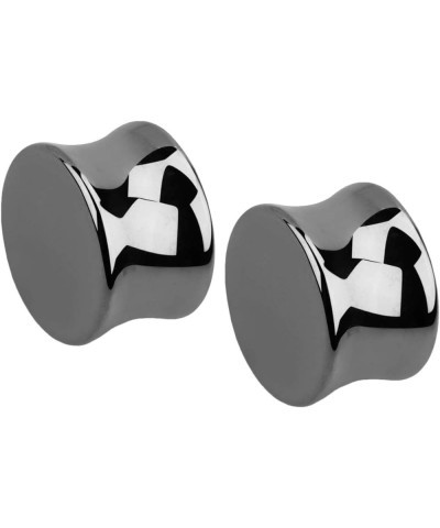 Hematite Stone Double Flared Plug Earrings, Sold as a Pair 6mm (2GA) $12.02 Body Jewelry