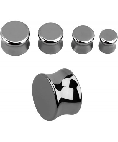 Hematite Stone Double Flared Plug Earrings, Sold as a Pair 6mm (2GA) $12.02 Body Jewelry