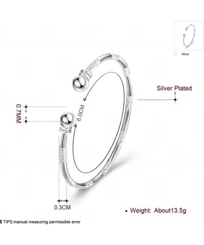 Sterling Silver Bangle Bracelet, Fashion Simple Open Bangles Cuff bracelets for Women Girls Gold3 $9.85 Bracelets