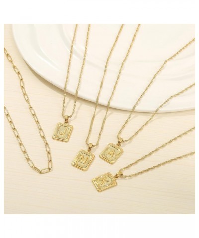 Easter Gifts - Gold Initial Necklaces for Women Men Gold Letter Necklaces 26 Capital A-Z Letter Pendant Necklaces for Women S...