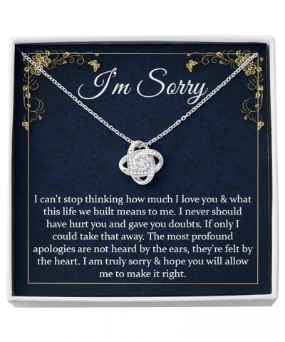 I'm Sorry Gifts For Her, Sorry Gift, Apology Card, Apology Necklace, Forgive Me Jewelry, Sorry Partner Stainless Sterling Sil...